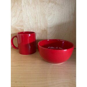 Waechtersbach Fun Factory Red Bowl & Mug – Germany – Replacement Dinnerware